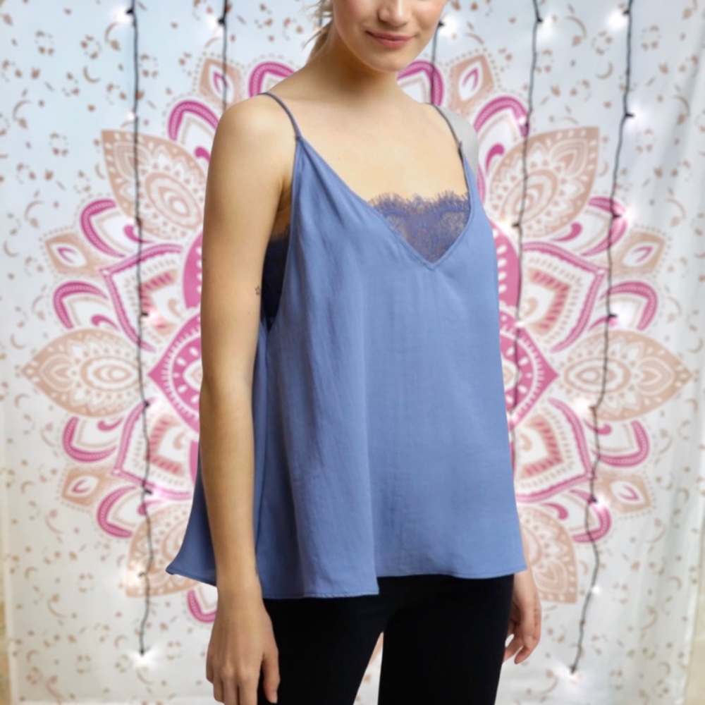 Intimately Free People V-Neck Lace Bandeau Tank - Picture 3 of 10